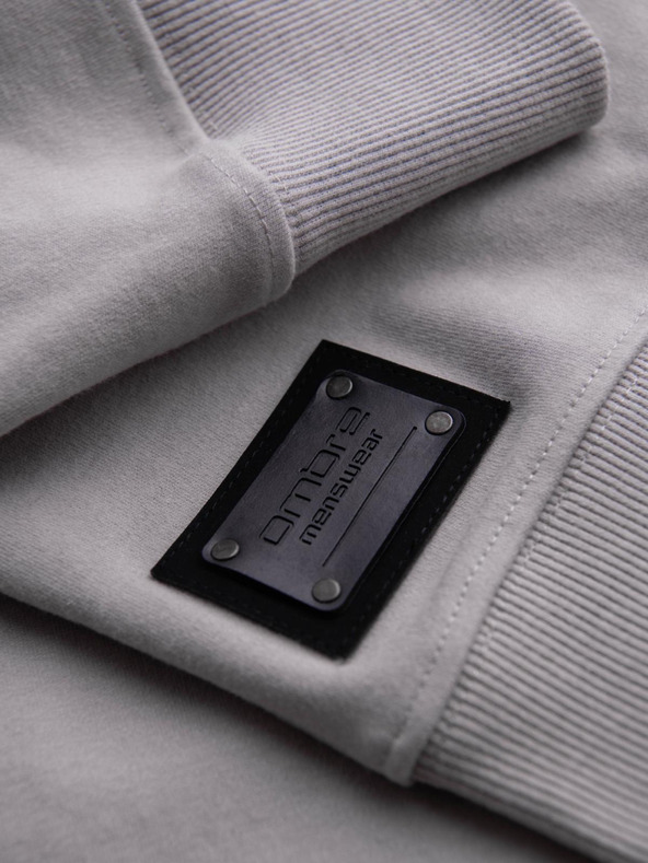 Ombre Clothing Világosszürke Férfi galléros melegítőfelső Ombre ruházat