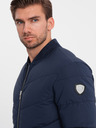 Ombre Clothing Sötétkék férfi steppelt bomber Ombre Ruházat