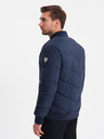 Ombre Clothing Sötétkék férfi steppelt bomber Ombre Ruházat