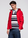 Ombre Clothing Piros férfi softshell kabát Ombre ruházat
