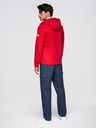 Ombre Clothing Piros férfi softshell kabát Ombre ruházat