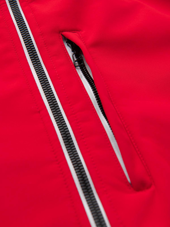 Ombre Clothing Piros férfi softshell kabát Ombre ruházat