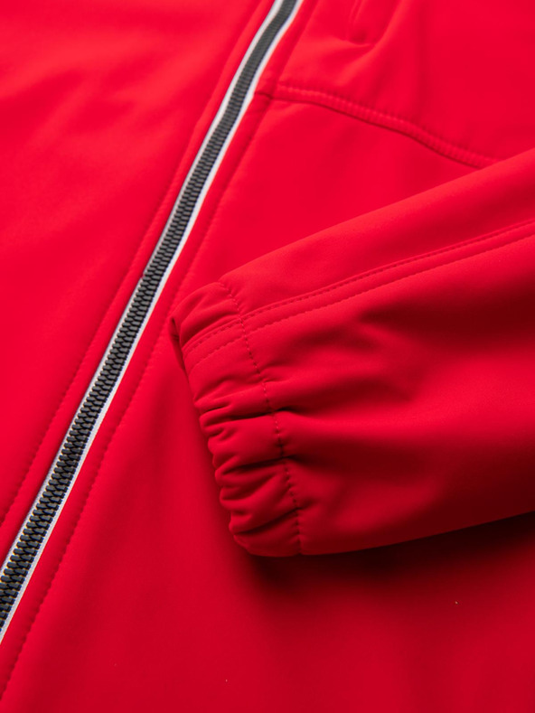Ombre Clothing Piros férfi softshell kabát Ombre ruházat