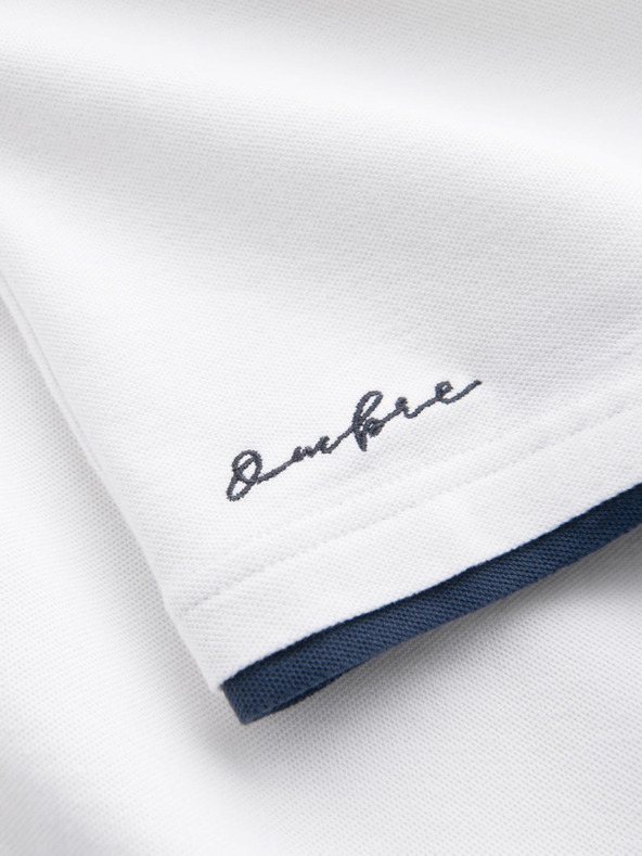 Ombre Clothing Fehér férfi póló póló Ombre Clothing