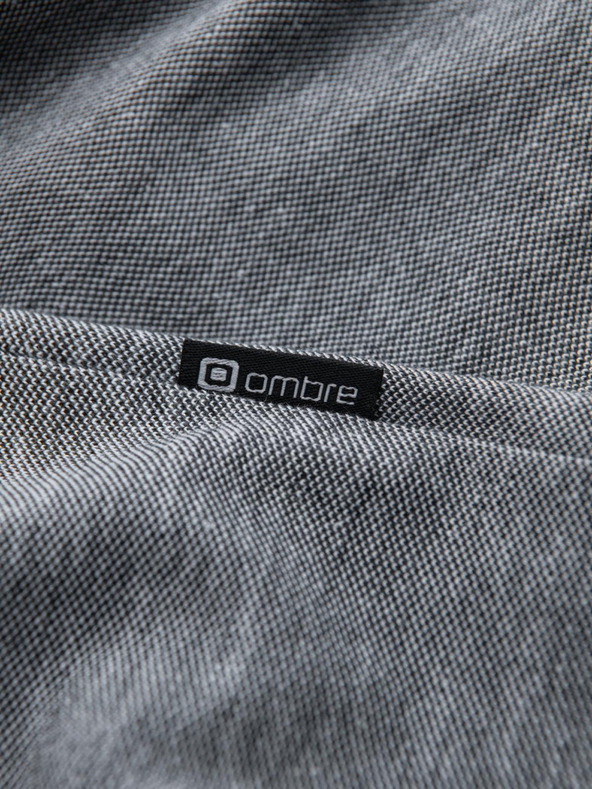 Ombre Clothing Fekete férfi csíkos póló póló Ombre Ruházat