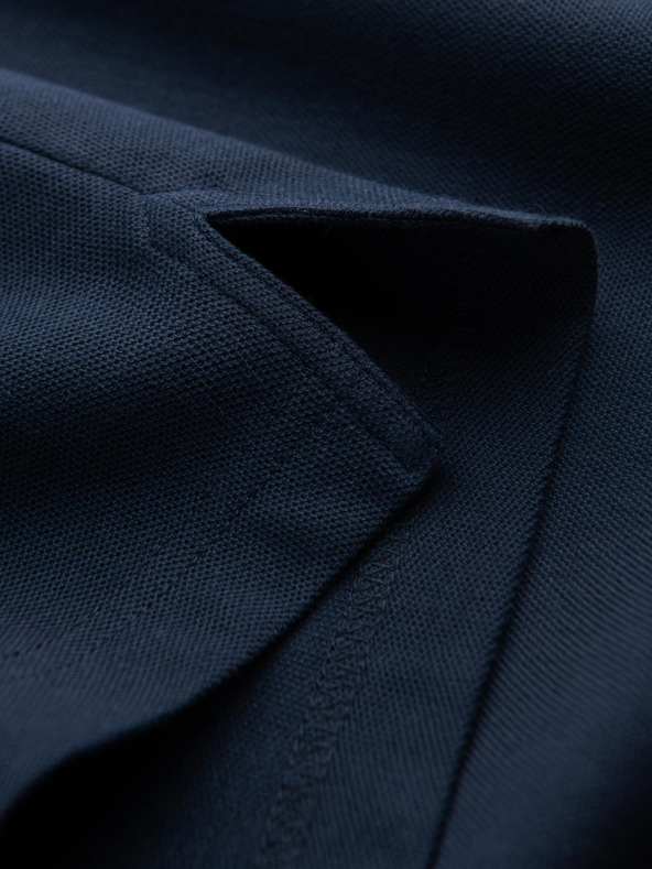 Ombre Clothing Sötétkék férfi gomb nélküli póló póló Ombre Clothing