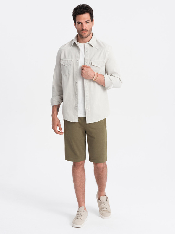 Ombre Clothing Zöld férfi alap tréningnadrág Ombre Ruházat