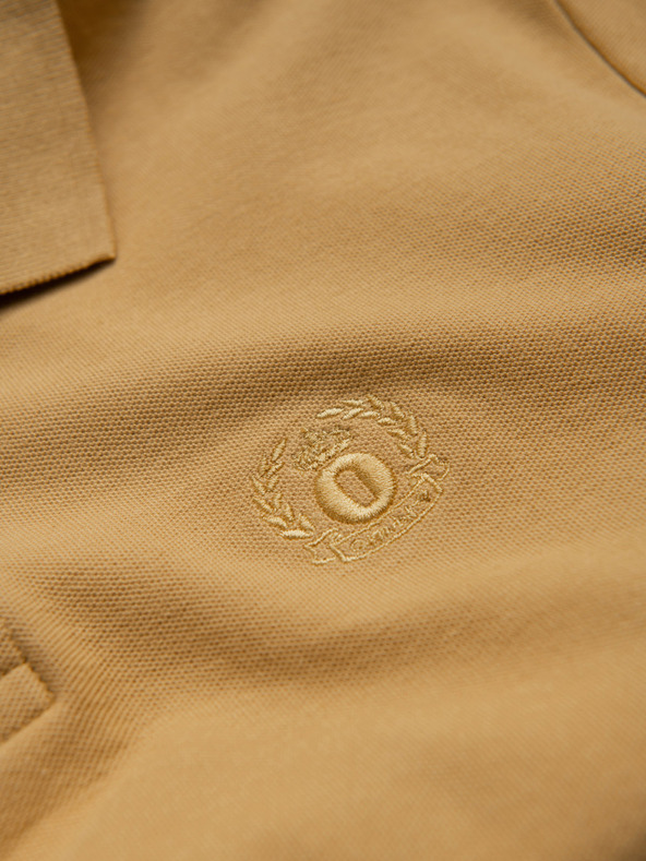 Ombre Clothing Mustár férfi alap póló póló Ombre ruházat