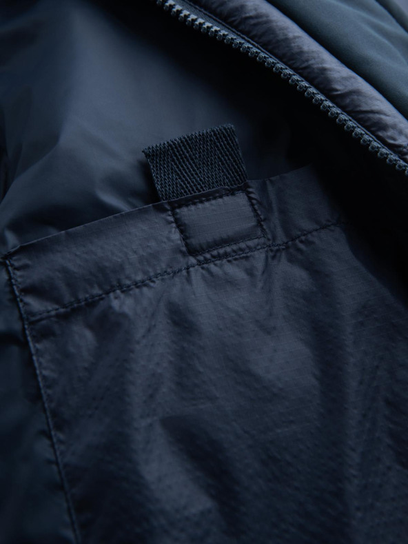 Ombre Clothing Férfi steppelt hosszú kabát nagy zsebekkel Ombre Ruházat