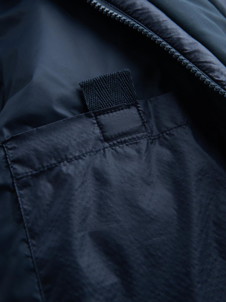 Ombre Clothing Férfi steppelt hosszú kabát nagy zsebekkel Ombre Ruházat