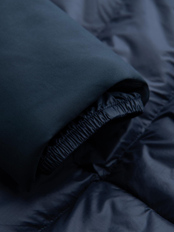 Ombre Clothing Férfi steppelt hosszú kabát nagy zsebekkel Ombre Ruházat