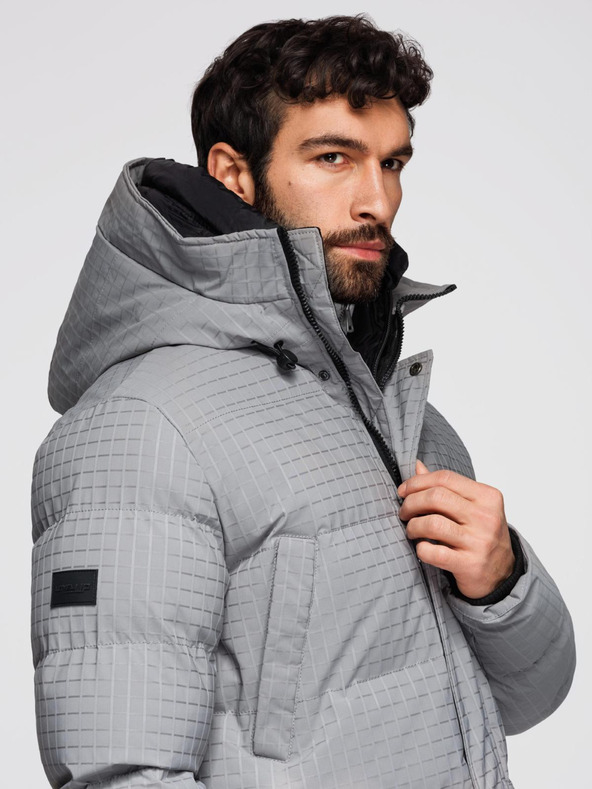 Ombre Clothing Férfi szabadtéri hosszú parka dzseki Ombre ruházat