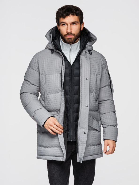 Ombre Clothing Férfi szabadtéri hosszú parka dzseki Ombre ruházat