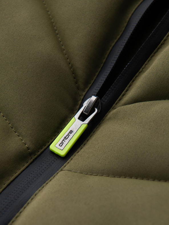 Ombre Clothing Férfi steppelt mellény neon akcentussal Ombre ruházat