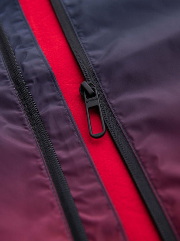 Ombre Clothing Piros és kék férfi sportdzseki az Ombre Clothing-tól