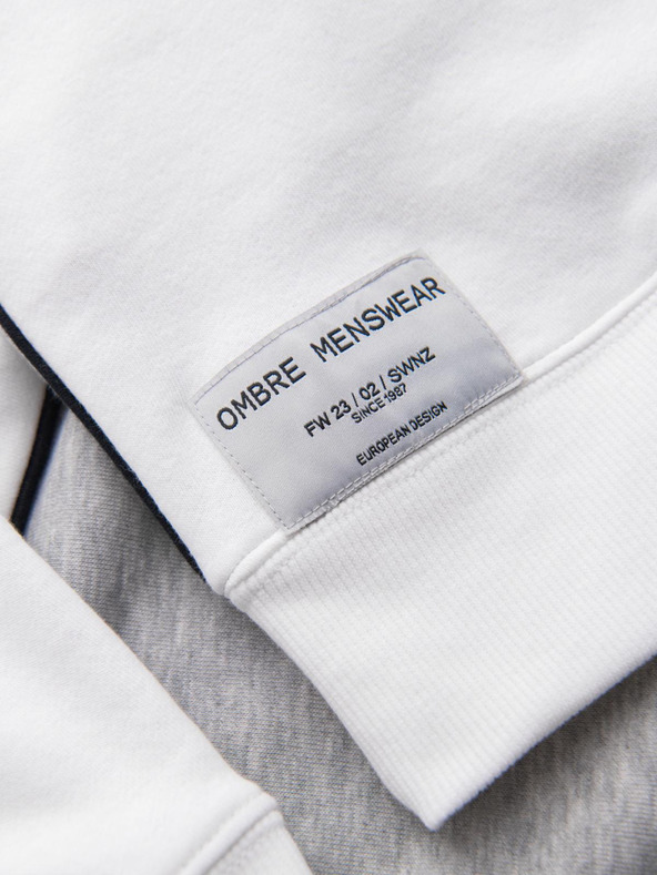 Ombre Clothing Szürke és fehér férfi melegítőfelső Ombre Clothing