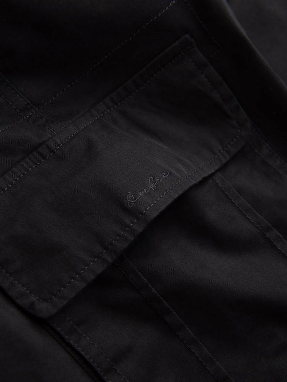 Ombre Clothing Fekete férfi cargo rövidnadrág Ombre ruházat