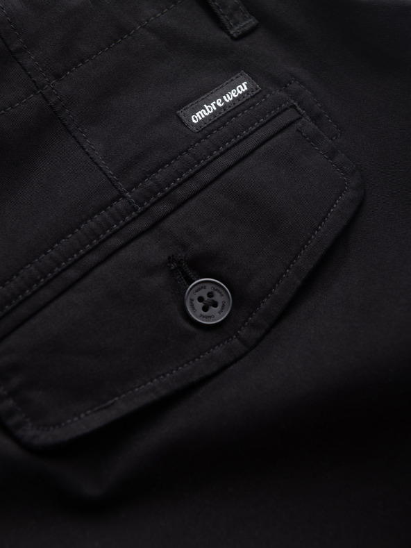 Ombre Clothing Fekete férfi cargo rövidnadrág Ombre ruházat