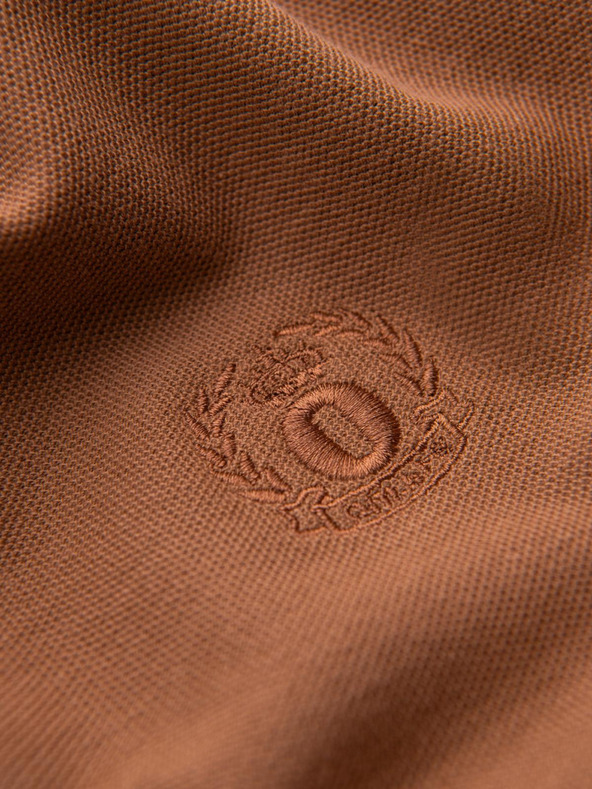 Ombre Clothing Barna férfi alap póló póló Ombre ruházat