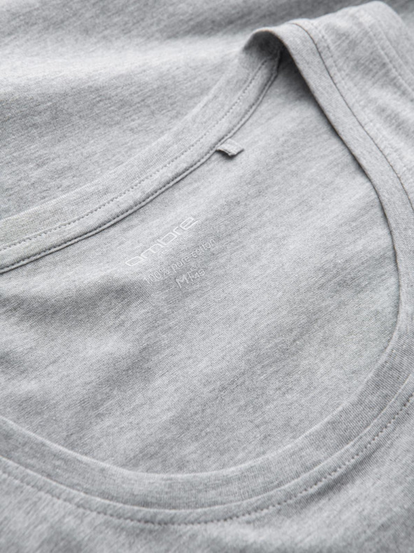 Ombre Clothing Szürke férfi pamut alaptartozék póló Ombre Ruházat