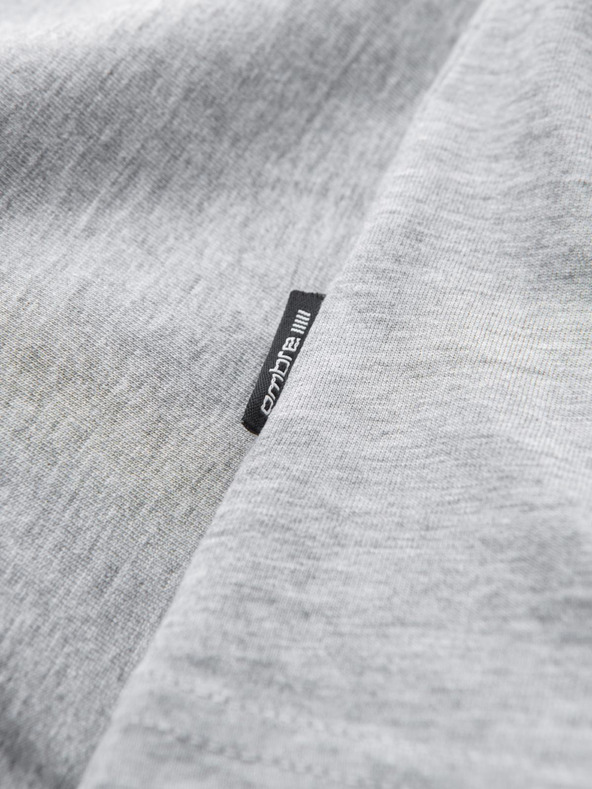 Ombre Clothing Szürke férfi pamut alaptartozék póló Ombre Ruházat