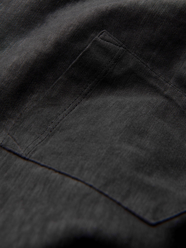 Ombre Clothing Fekete férfi csíkos póló Ombre Ruházat Ombre Ruházat