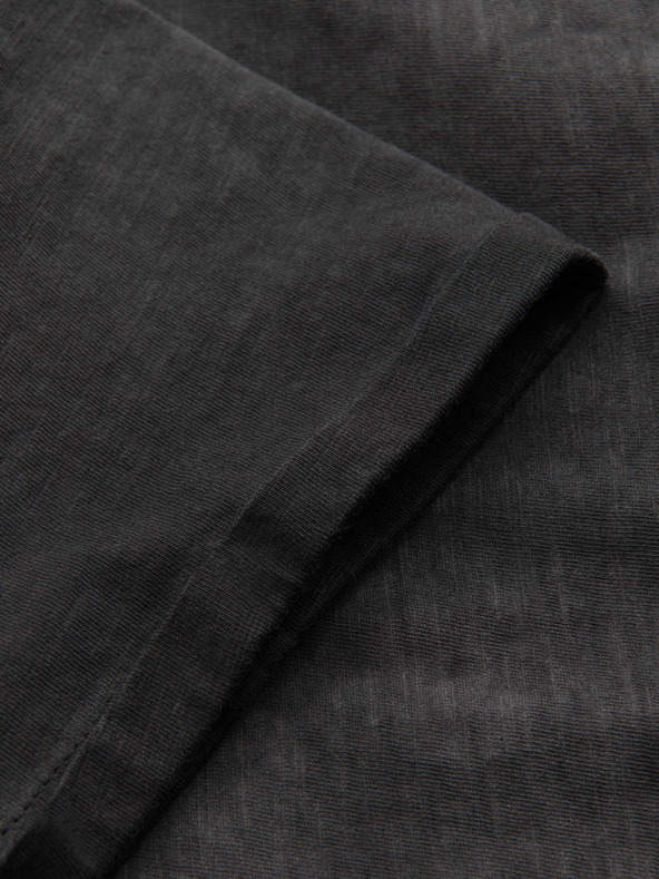 Ombre Clothing Fekete férfi csíkos póló Ombre Ruházat Ombre Ruházat