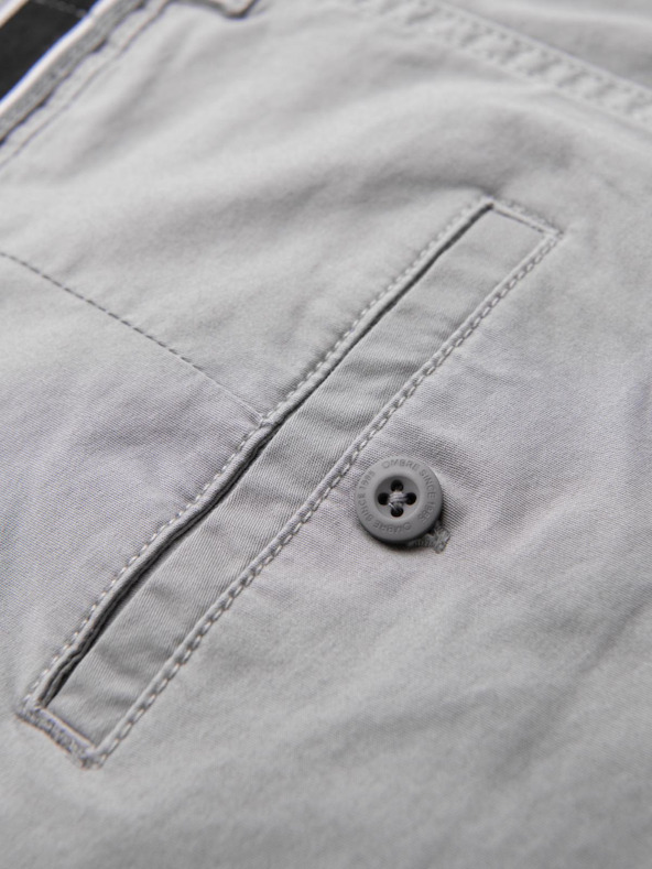 Ombre Clothing Világosszürke férfi chino nadrág dekoratív övvel Ombre Clothing Ombre Clothing