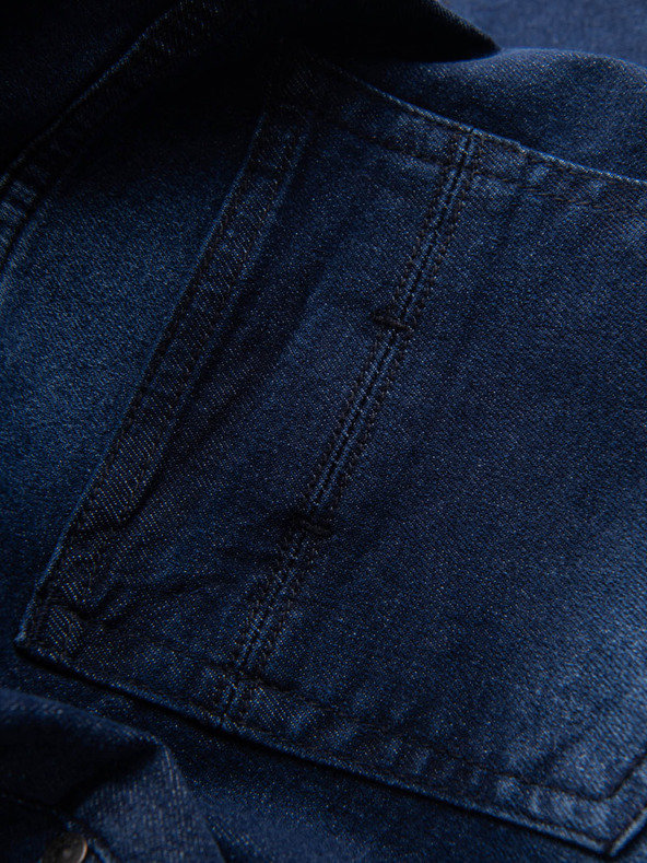 Ombre Clothing Sötétkék férfi farmer rövidnadrág Ombre Ruházat