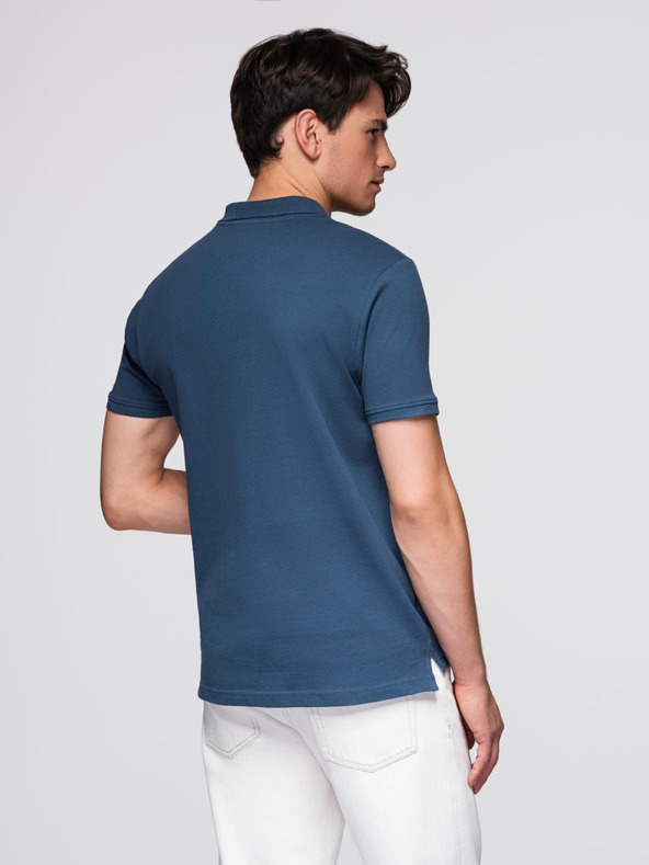 Ombre Clothing Kék férfi alap póló póló Ombre Ruházat