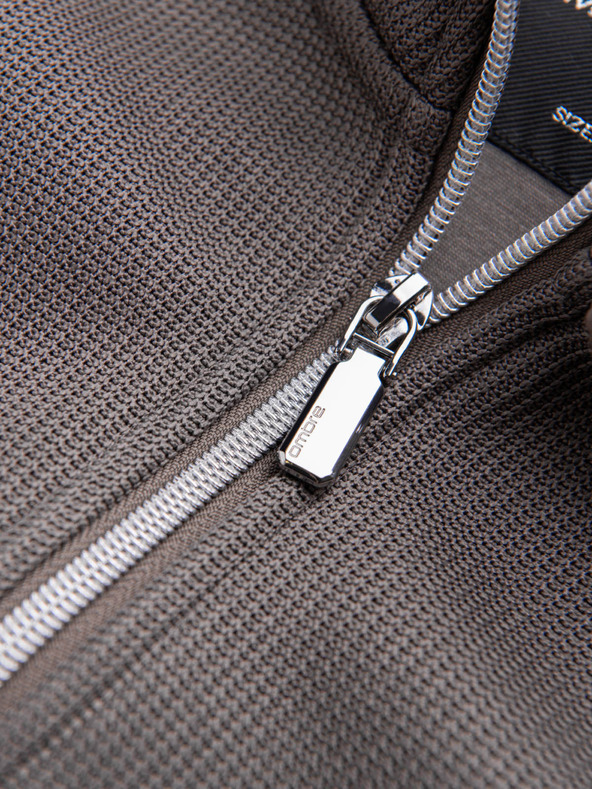 Ombre Clothing Szürke férfi magas galléros kabát gyapjú belsővel Ombre Clothing