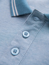 Ombre Clothing Világoskék férfi csíkos póló póló Ombre Ruházat