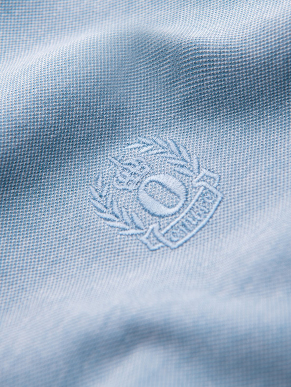 Ombre Clothing Világoskék férfi csíkos póló póló Ombre Ruházat