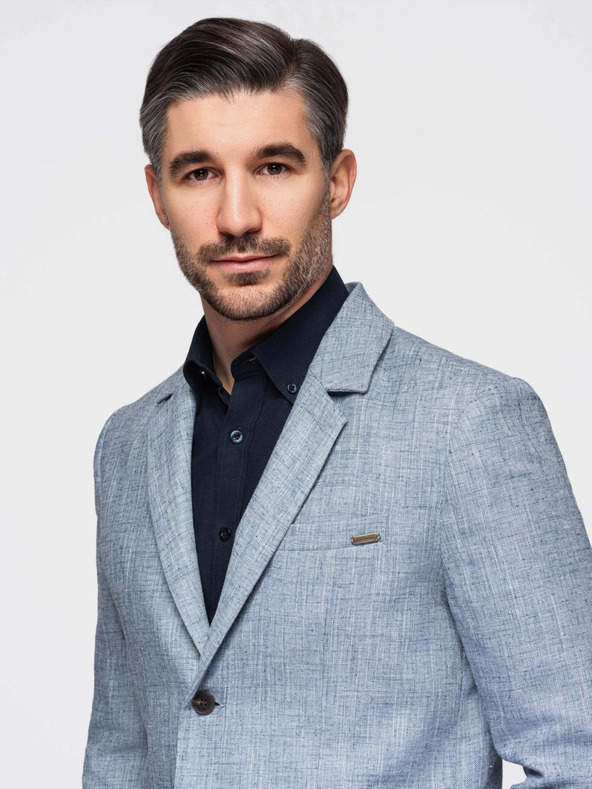 Ombre Clothing Világoskék férfi blézer Ombre Ruházat