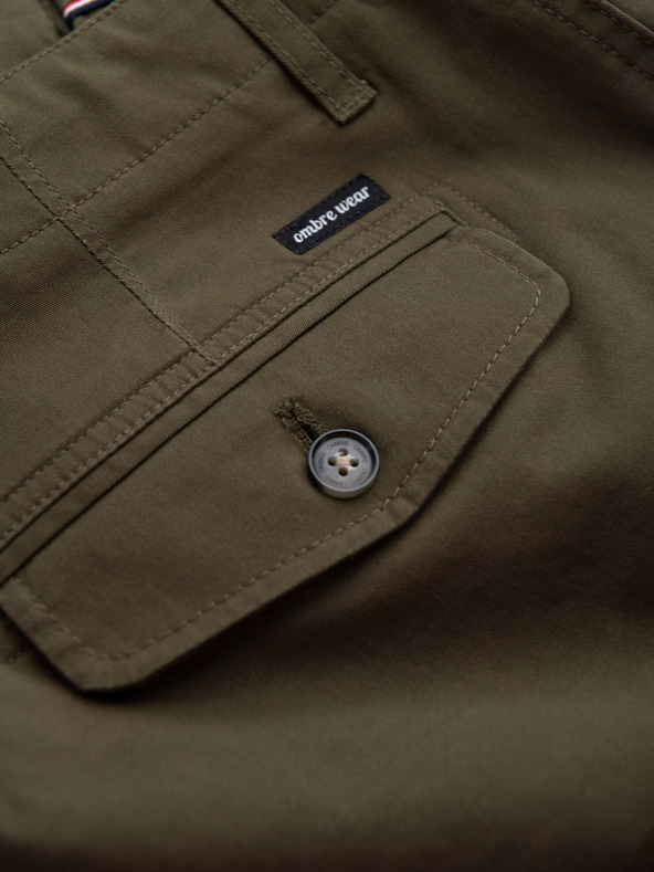 Ombre Clothing |Zöld férfi cargo rövidnadrág Ombre ruházat