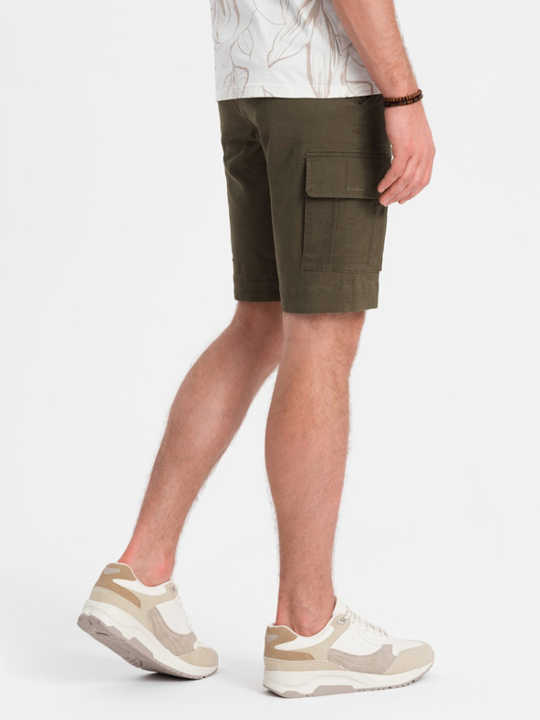 Ombre Clothing |Zöld férfi cargo rövidnadrág Ombre ruházat