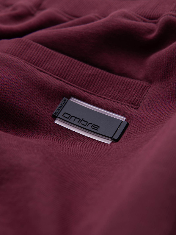 Ombre Clothing Burgundia férfi alapvető tréningnadrág Ombre ruházat