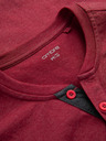 Ombre Clothing Piros férfi kerek nyakú póló Ombre Ruházat