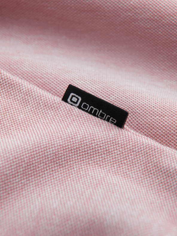 Ombre Clothing Melange férfi póló póló csíkos gallérral Ombre Ruházat