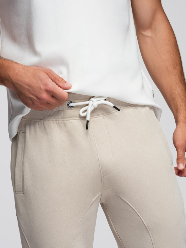 Ombre Clothing Bézs férfi jogger melegítőnadrág Ombre Ruházat