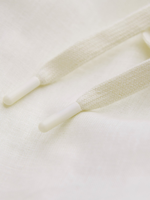 Ombre Clothing Krémszínű férfi chino nadrág lenvászon keverékkel Ombre Clothing