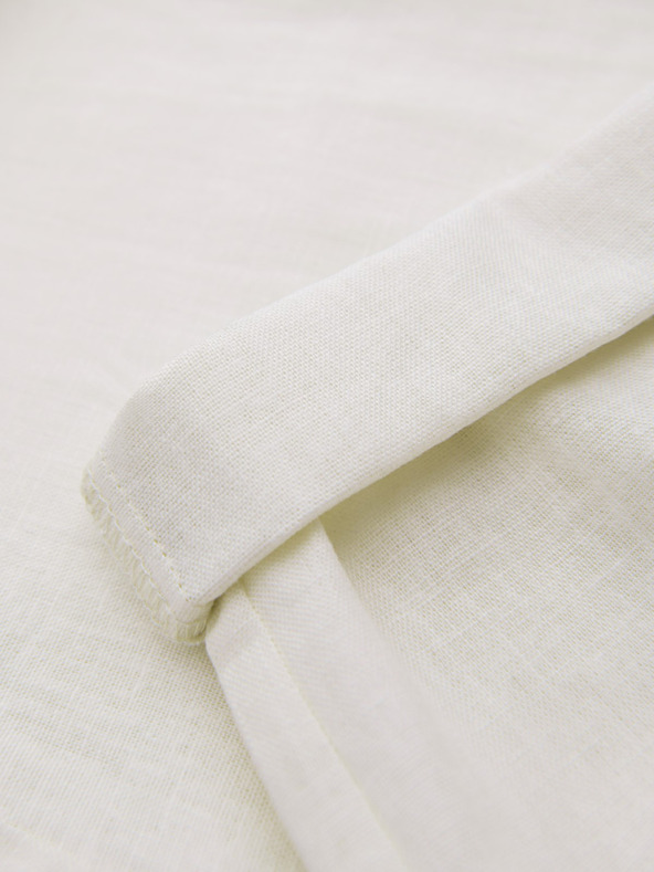 Ombre Clothing Krémszínű férfi chino nadrág lenvászon keverékkel Ombre Clothing