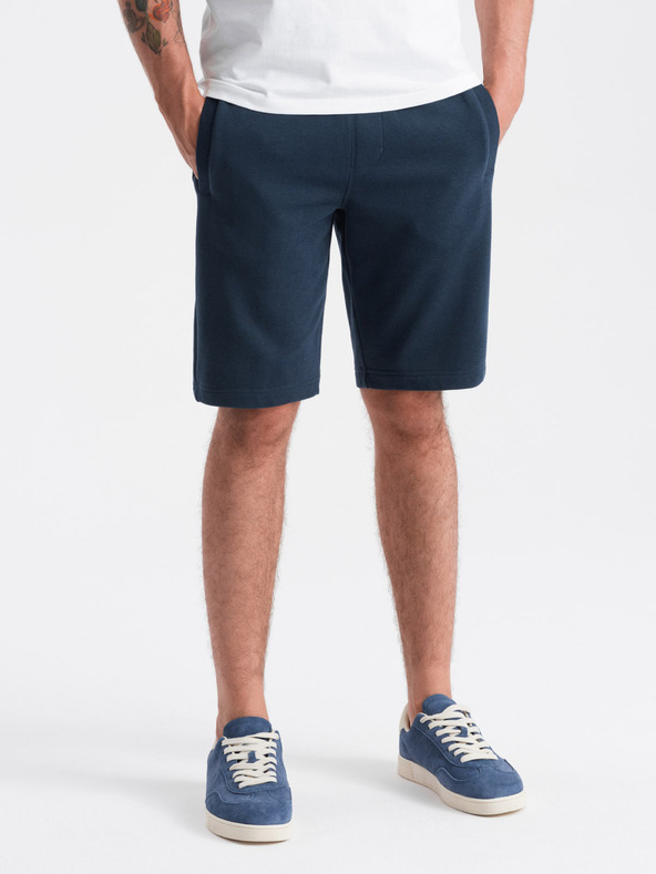 Ombre Clothing Sötétkék férfi alap Sweat Shorts Ombre ruházat