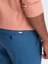 Ombre Clothing Kék férfi chino nadrág vászonnadrággal Ombre Ruházat