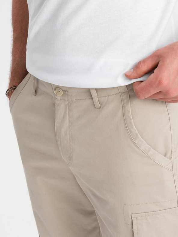 Ombre Clothing Bézs férfi Cargo rövidnadrág Ombre ruházat