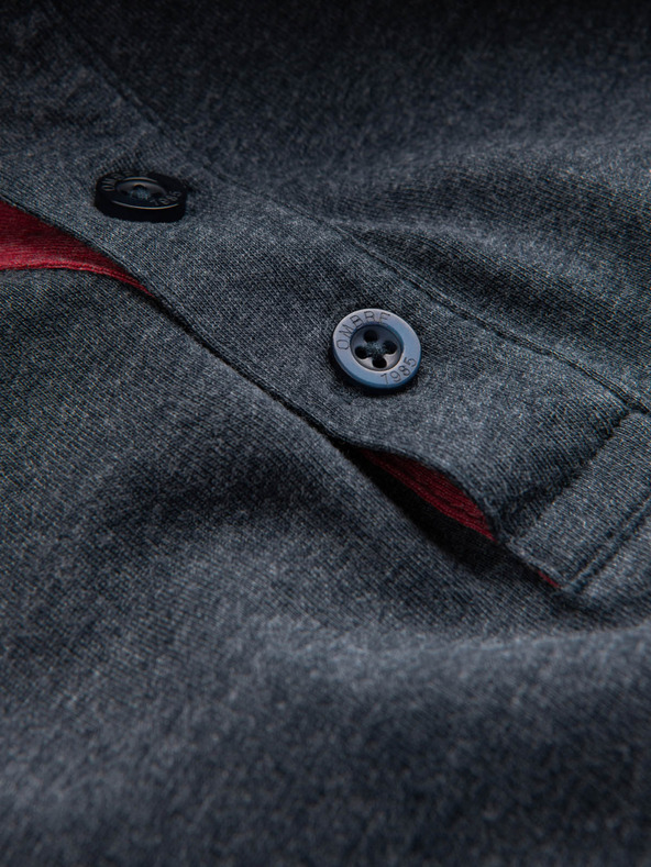 Ombre Clothing Kék férfi kerek nyakú póló Ombre Ruházat Ombre Clothing