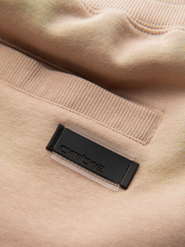 Ombre Clothing Bézs férfi alap melegítőnadrág rövidnadrág Ombre ruházat