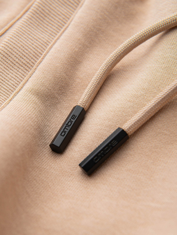 Ombre Clothing Bézs férfi alap melegítőnadrág rövidnadrág Ombre ruházat