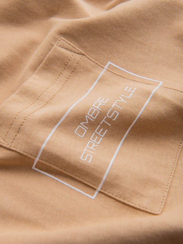 Ombre Clothing Férfi pamut póló Ombre zsebnyomtatással Ombre Streetstyle Ombre ruházat