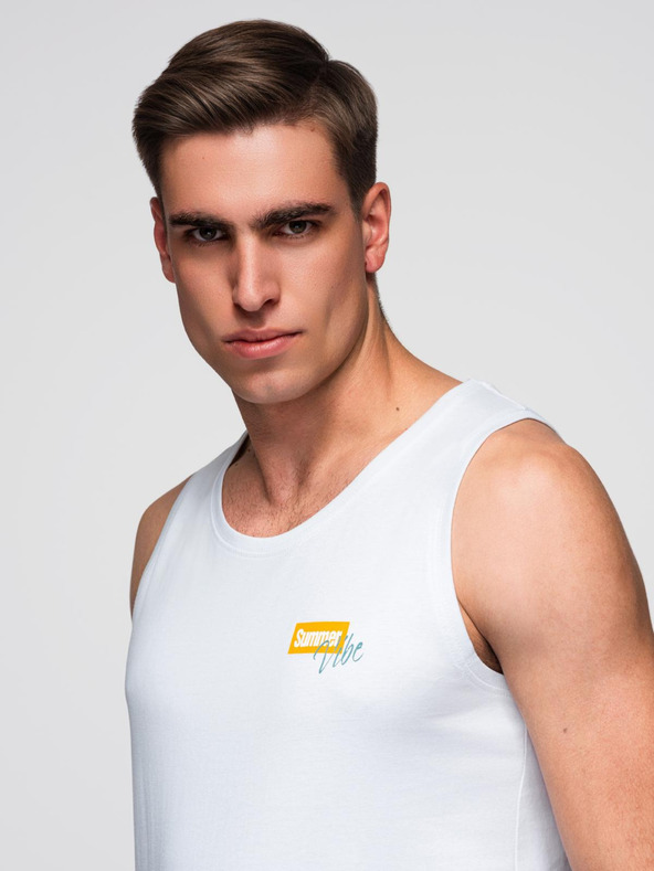 Ombre Clothing Férfi nyári hangulatú nyomtatott pamut tank top Ombre ruházat Ombre ruházat